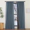 NICETOWN Faux Linen 100% Full Blackout Curtains 84 inch Length