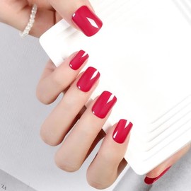 Uñas postizas cuadradas cortas, puntas de uñas de gel, uñas acrílicas postizas, manicura de cobertura total, calidad profesional, 12 tamaños, juego de