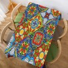 Walmsco Tablecloth Mexican Colorful Square Pattern Decor For Dining Room