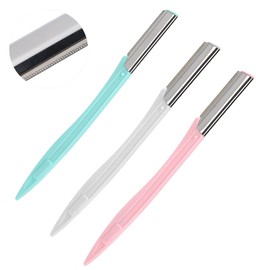 3 Recortadoras de Cejas para Mujer, Cuchilla de Acero Inoxidable, Afeitadora de Vello Facial, Maquinilla de Afeitar para Dar Forma a Cejas, Recorte Afilado, Antideslizante,