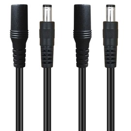 SIOCEN 2-Pack 3ft DC Extension Cable 5.5mm x 2.1mm Male to Female Power Cord for CCTV Security Surveillance Indoor IP Camera Dvr Standalone LED Strip,Car,12v DC Power Supply Plug Adapter
