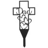 Outanaya Dad Memorial Cemetery Cross Stake Heart Design Garden Ornament
