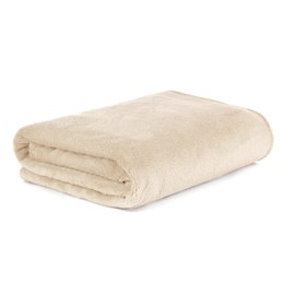 HOMLA Red Fleece Blanket Fluffy and Warm - for Couch Sofa and Bed Cuddly Blanket Sofa Blanket - Easy Care 150 x 200 cm Beige