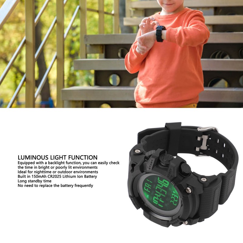 Digital Sports Watch 50m Waterproof Alarm Clock Electronic Watch with