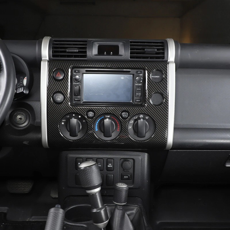 encar88_8 Interior Carbon Fiber Navigation Panel Frame Trim For Toyot@