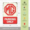 LUCKYLINDE Retro Tin Sign Suitable for MG Oldtimer Fans and