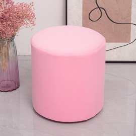 Ottoman Slipcovers Round Small/Medium/XX-Large/Large, Stretch Velvet Ottoman Cover 40/30/36/25/18/42/20, Storage Footstool Cover Slipcovers, Stool Pouf Furniture Protector Slipcover(#6,W21 xH21)