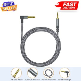 Headphone 3.5Mm to 2.5Mm Aux Audio Cable (6.6FT), 90 Degree Right Cord Compatible with Bos
