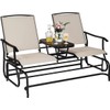 S AFSTAR 2-Person Outdoor Glider, Patio Glider Bench Chairs with
