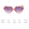 OZPYKAE Girl Heart Flower Sunglasses,Heart Shaped Cute Glasses UV 400