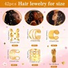 Gold Dreadlock Braids Hair Accessories, 4 Pieces 5M Braiding Hair