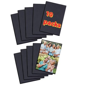 HIDOSNG 115 * 165mm Premium Super Slim Magnetic Picture Pockets Frames with Black Boader Holds 4 x 6 inches Photo for Refrigerator（10 Pack）