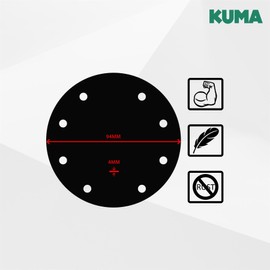 KUMA Metal Mount Disc - Rustproof Mounting Disk with Waterproof Glue for Magnetic Pole TV Aerial Antenna - Magnet Based Accessory for Motorhome Caravan Campervan Car Truck Narrow Boat