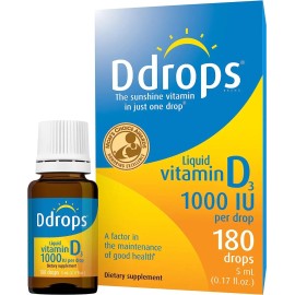 Vitamina D3 D Drops Adulto Ddrops 1000 Iu 180 Gotas Sabor Sin Sabor