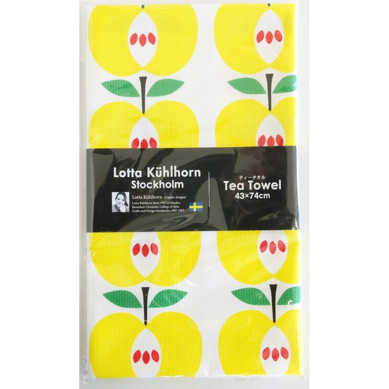 Nippon Utensil KQS1005652 Lotta Kurhorn Tea Towel Apple 16.9 x