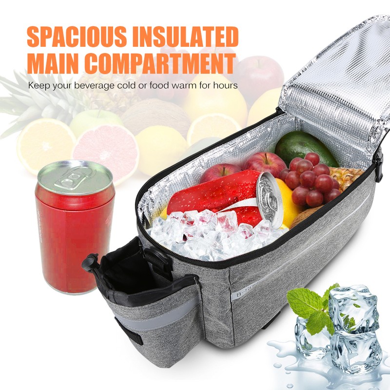 Insulated Trunk Cooler Bag Cycle Bicycle Rear Rack Storage Luggage