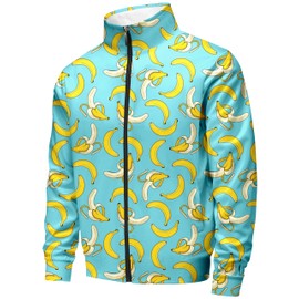 DOOPCCOR Men banana Track Suits Sets 80s outfit for men tracksuits sweatsuits 2 Piece sets Athletic Zip Casual Jogging 2 Knit Beanie 10-S