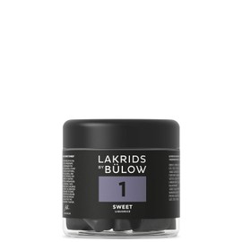 LAKRIDS BY BÜLOW - 1 - Black Licorice - Sweet - 5.3 oz - Vegan Gourmet Licorice from Scandinavia - Gluten Free & Gelatine Free - Swedish Candy Alternative