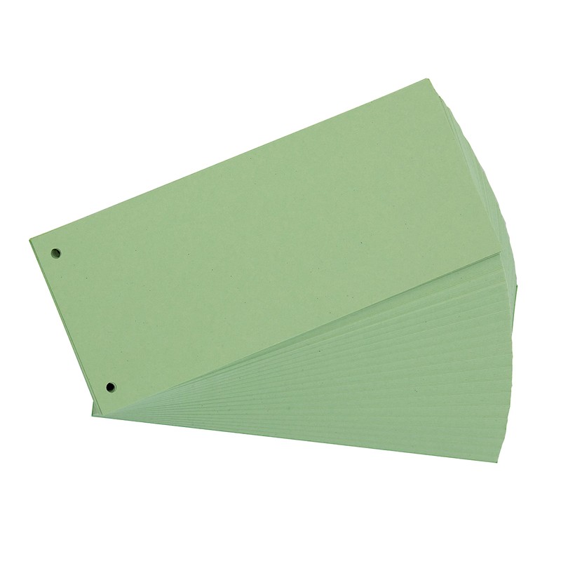 200 Dividers in Green, 24 x 10.5 cm, Punched, 180