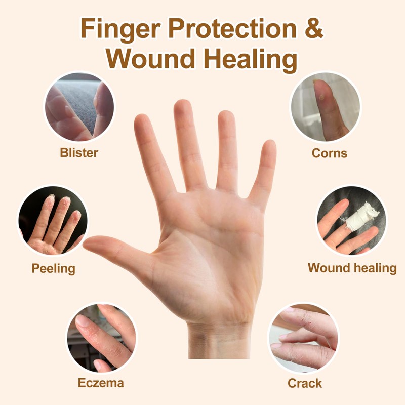 BMKYUET 20 Pcs Gel Finger Cots - Reusable Silicone Finger
