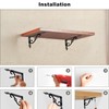 Logei Pack of 4 Metal Shelf Brackets with Screws Wall