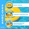Swimline Smiley Face Pool Float , Yellow