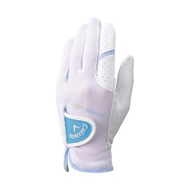Callaway Gloves HYPER COOL DUAL WMS WHT/BLU 19 25 (19 cm) For Both Hands, White/Blue, Women's
