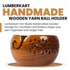 Lumberkart Handmade Wooden Yarn Bowl - Premium Yarn Bowls for