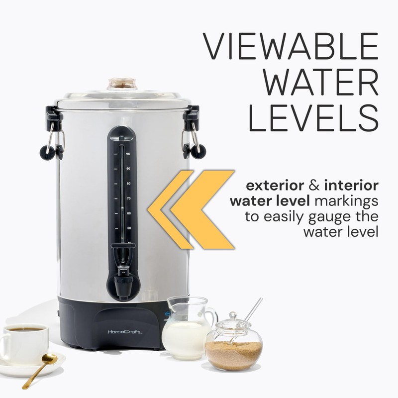 Homecraft 100-Cup Coffee Urn and Hot Beverage Dispenser with Dripless