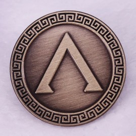 Spartan Shield Crest Aspis Greek Lambda Sparta Ancient Greece 1.2" Enamel Pin