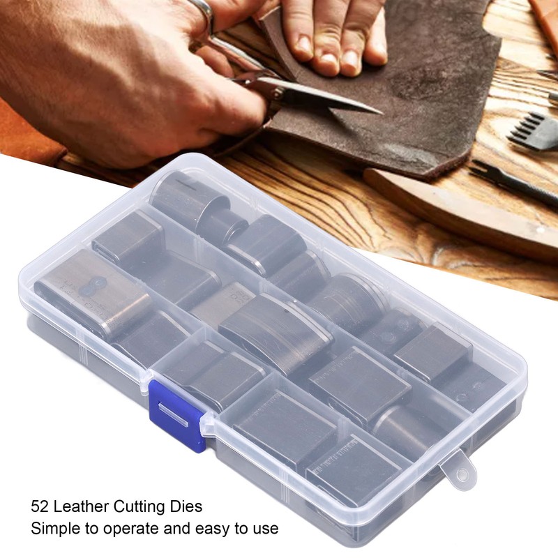52Pcs Hollow Punch Cutter Set High Speed Steel Practical Leather