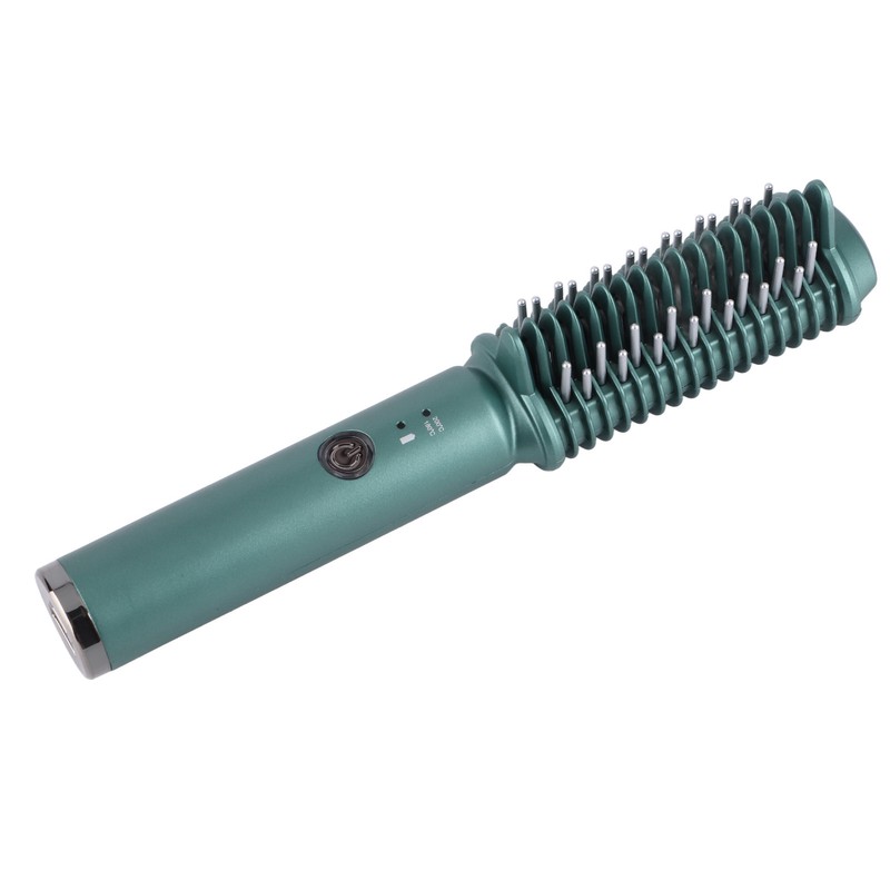 Cordless Hair Straightening Curling Brush Evenly Quickly Heating USB Rechargeable