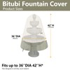 Bitubi Fountain Cover（36"x42"） 600D Oxford Cloth Garden Fountain Statue Protective