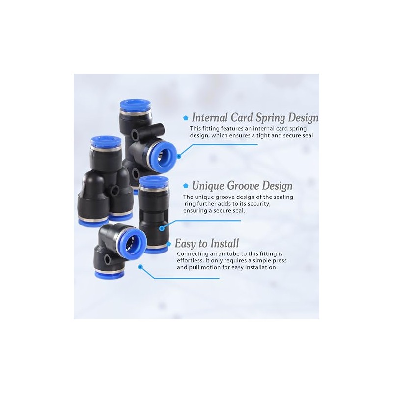 Kit De 20 Conectores De Aire Comprimido De 12 Mm
