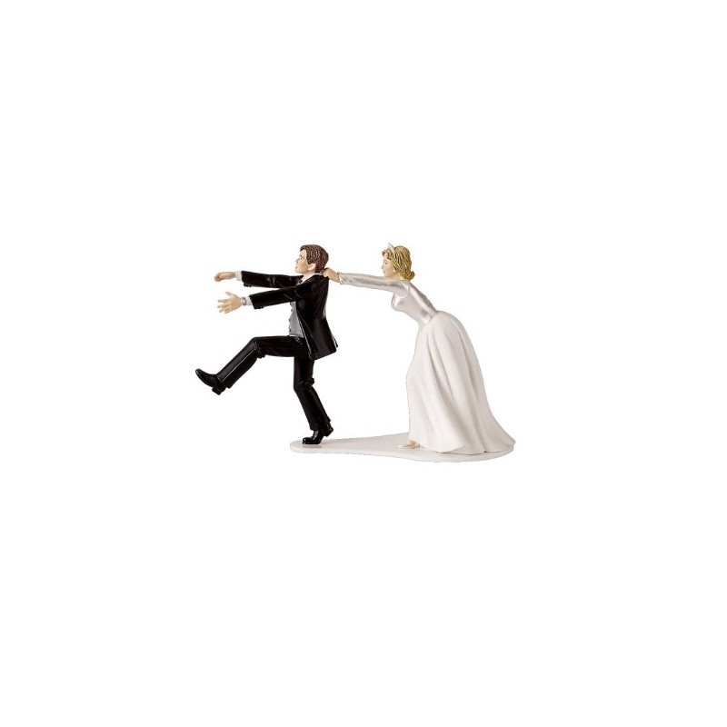 Wilton "Oh No You Don’t" Wedding Cake Topper Figurine, 6.3"