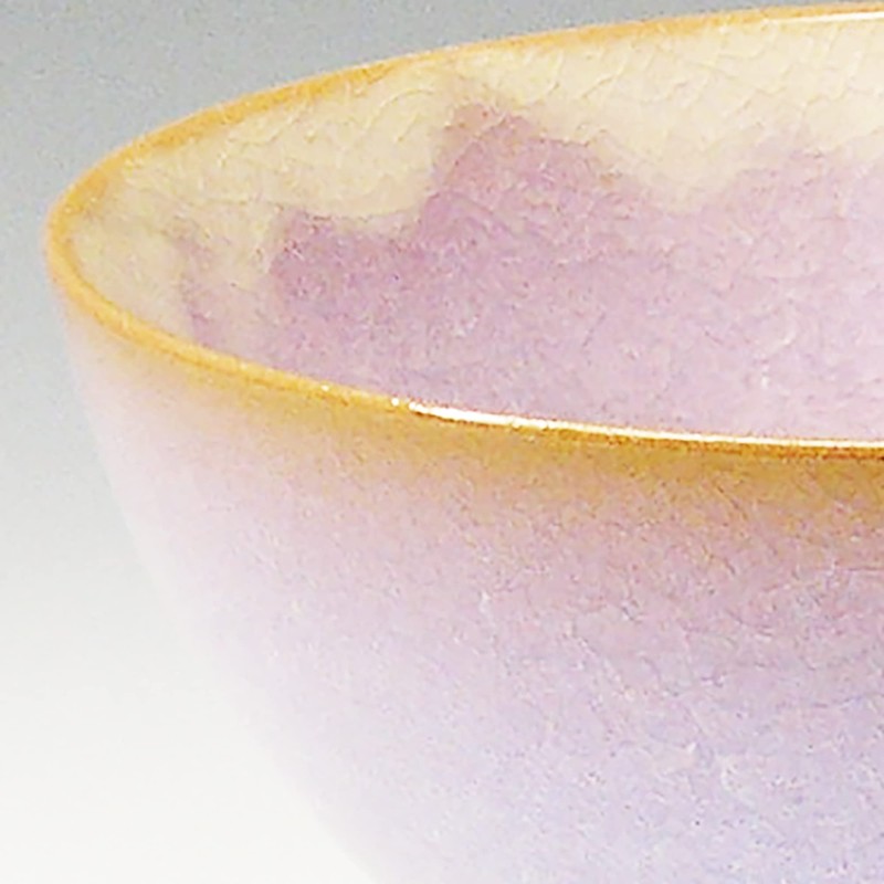 Japanese Ceramics M54875350 Tsubaki Hagi Murasaki Rice Bowl