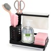 ECOMM369 Modern Minimalist Black Stainless Steel Kitchen Sink Caddy Organiser,