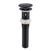 Jincrop Bathroom Sink Drain Matte Black with Overflow, Pop Up