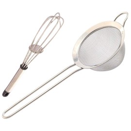 Fine Mesh Stainless Steel Tea Strainer With Whisk Beater pack of 2,Stainless Steel Tea Filter,Stainless Steel Strainer,Stainless steel tea filter