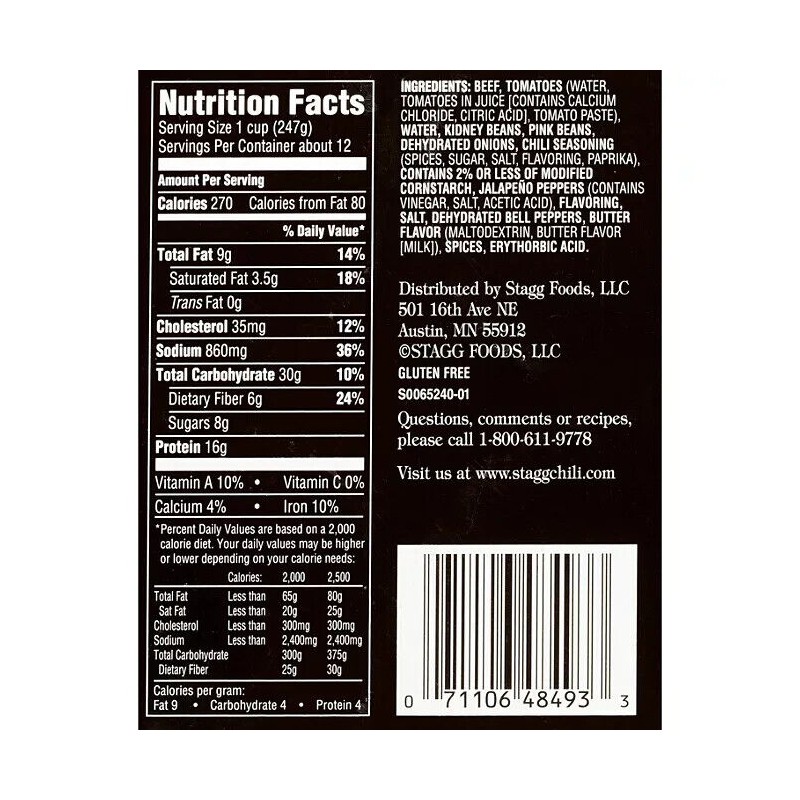 Stagg 2 Pack - Stagg Silverado Beef Chili with Beans