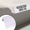 Pro Painter Shelf Label Strips, 100 Pack, 1.25'H, Clear Plastic