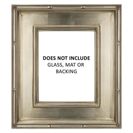 Creative Mark Museum Plein Aire Ornate Picture Frame - 10x20 - Silver Leaf - Pack of 1, High-End Antique Style Frames - Open Back with No Glass or Backing