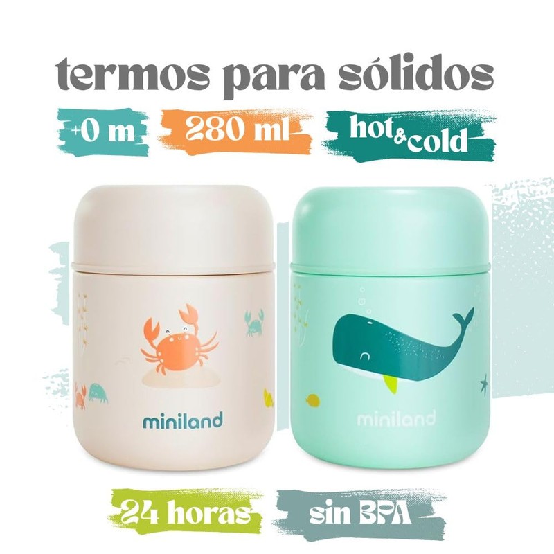 Miniland - Baby Thermos for Food 280 ml Made of