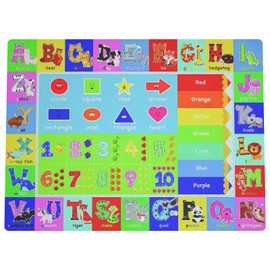 chunsemeiju Baby Play Mat for Floor, Non-Slip Playmat for Toddlers & Infants, Extra Thick Large Padded Educational ABC Kids Rug for Crawling & Playing Super Soft Plush Surface to Keep Safe(40"x60")