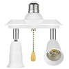 Basysion Pull Chain Light Fixture Light Socket Adapter 360 Degree