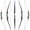 60 Inch Black Hunter Longbow 20-60 Lbs Archery Bow Takedown