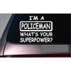 EZ-STIK Policeman Superpower StickerG434 8" Vinyl Decal cop Handcuff nightstick