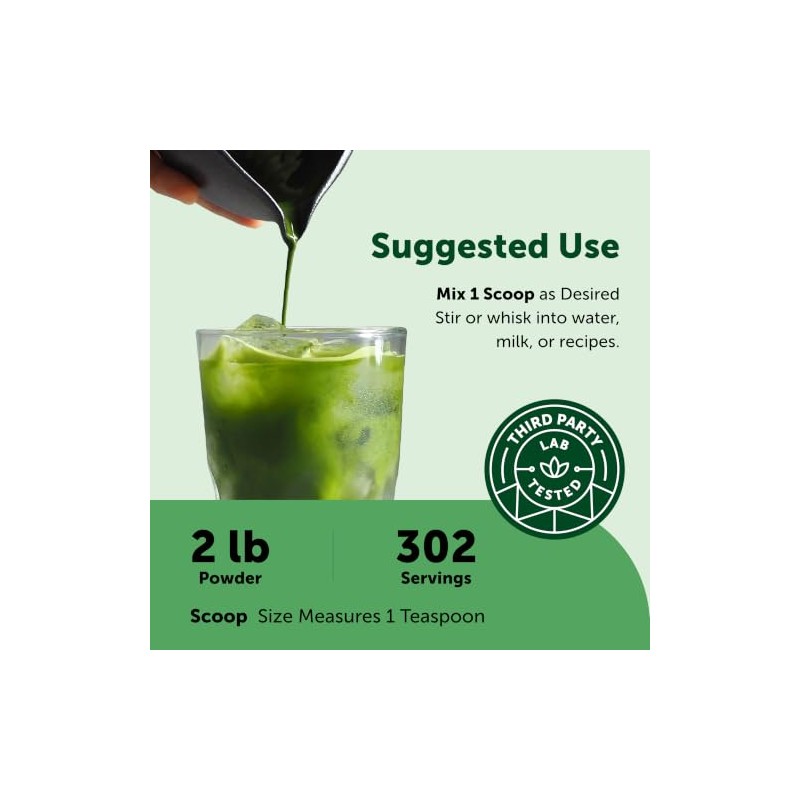 Organic Culinary Grade Matcha Green Tea Powder - 2 lb