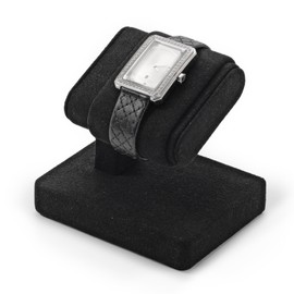 Papten Microfiber Single Watch Display Stand Watch Holder for Men Jewelry Showcase Stand for Home, Retail Store Displays Collector Gifts(Black)
