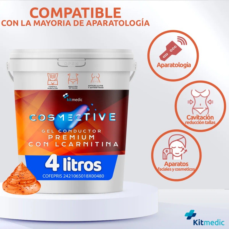 Gel Conductor Premium L-carnitina Corporal Reductivo 4litros